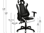 ΠΟΛΥΘΡΟΝΑ GAMING ZAYN HM1056.04 ΜΑΥΡΟ-ΛΕΥΚΟ PU 67x70x134 cm