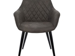 ΠΟΛΥΘΡΟΝΑ MANDO HM8006.10 ΜΕ ΓΚΡΙ NUBUCK ΥΦΑΣΜΑ 60x60x84 εκ.