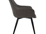 ΠΟΛΥΘΡΟΝΑ MANDO HM8006.10 ΜΕ ΓΚΡΙ NUBUCK ΥΦΑΣΜΑ 60x60x84 εκ.