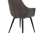 ΠΟΛΥΘΡΟΝΑ MANDO HM8006.10 ΜΕ ΓΚΡΙ NUBUCK ΥΦΑΣΜΑ 60x60x84 εκ.