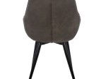 ΠΟΛΥΘΡΟΝΑ MANDO HM8006.10 ΜΕ ΓΚΡΙ NUBUCK ΥΦΑΣΜΑ 60x60x84 εκ.