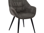 ΠΟΛΥΘΡΟΝΑ REBECCA HM8007.10 ΜΕ ΓΚΡΙ NUBUCK ΥΦΑΣΜΑ 65x58x82 εκ.