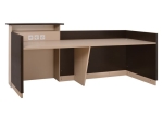 ΓΡΑΦΕΙΟ ΥΠΟΔΟΧΗΣ DALTON HM2068.01 ΜΕΛΑΜΙΝΗ ΣΕ WENGE-ΜΠΕΖ 240x80x106Υεκ.