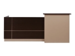 ΓΡΑΦΕΙΟ ΥΠΟΔΟΧΗΣ DALTON HM2068.01 ΜΕΛΑΜΙΝΗ ΣΕ WENGE-ΜΠΕΖ 240x80x106Υεκ.
