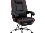 ΚΑΡΕΚΛΑ ΓΡΑΦΕΙΟΥ GAMING AMATA ΜΕ ΥΠΟΠΟΔΙΟ HM1089.01 ΜΑΥΡΗ ΚΟΚΚΙΝΗ 64x68x128 cm