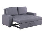 ΚΑΝΑΠΕΣ ΚΡΕΒΑΤΙ KANNA 2ΘΕΣΙΟΣ 176x102x91 εκ.HM3082.10 ΜΕ ΓΚΡΙ ΥΦΑΣΜΑ