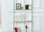 ΒΙΒΛΙΟΘΗΚΗ ΑΠΟ ΓΥΑΛΙ ΚΑΙ ΡΑΦΙΑ ZAHI ΑΠΟ MDF 76X30X165Υεκ.HM8092