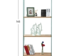 ΒΙΒΛΙΟΘΗΚΗ ΑΠΟ ΓΥΑΛΙ ΚΑΙ ΡΑΦΙΑ ZAHI ΑΠΟ MDF 76X30X165Υεκ.HM8092