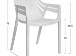 ΠΟΛΥΘΡΟΝΑ ΠΟΛΥΠΡΟΠΥΛΕΝΙΟΥ CHELLA HM8116.02 ΛΕΥΚΗ 56,5x54,5x79 cm