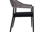 ΠΟΛΥΘΡΟΝΑ ΑΛΟΥΜΙΝΙΟΥ RAINA ΓΚΡΙ HM5299.02 ΜΕ ROUND WICKER ΑΝΟΙΧΤΟ ΓΚΡΙ 56x55x76Υεκ.