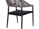 ΠΟΛΥΘΡΟΝΑ ΑΛΟΥΜΙΝΙΟΥ RAINA ΓΚΡΙ HM5299.02 ΜΕ ROUND WICKER ΑΝΟΙΧΤΟ ΓΚΡΙ 56x55x76Υεκ.