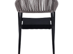 ΠΟΛΥΘΡΟΝΑ ΑΛΟΥΜΙΝΙΟΥ RAINA ΓΚΡΙ HM5299.02 ΜΕ ROUND WICKER ΑΝΟΙΧΤΟ ΓΚΡΙ 56x55x76Υεκ.