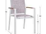 ΠΟΛΥΘΡΟΝΑ ΑΛΟΥΜΙΝΙΟΥ MILLER HM5406 ΛΕΥΚΗ ΜΕ ΓΚΡΙ TEXTILENE & POLYWOOD 56x57x90Υ εκ.
