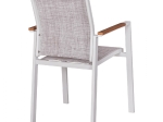 ΠΟΛΥΘΡΟΝΑ ΑΛΟΥΜΙΝΙΟΥ MILLER HM5406 ΛΕΥΚΗ ΜΕ ΓΚΡΙ TEXTILENE & POLYWOOD 56x57x90Υ εκ.
