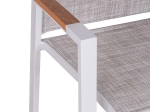 ΠΟΛΥΘΡΟΝΑ ΑΛΟΥΜΙΝΙΟΥ MILLER HM5406 ΛΕΥΚΗ ΜΕ ΓΚΡΙ TEXTILENE & POLYWOOD 56x57x90Υ εκ.