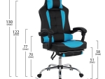 ΠΟΛΥΘΡΟΝΑ GAMING HM1055.08 SYNCHRO ΜΑΥΡΟ ΚΑΙ ΓΑΛΑΖΙΟ PU 66x67x130 cm