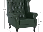 ΠΟΛΥΘΡΟΝΑ-ΜΠΕΡΖΕΡΑ T.CHESTERFIELD POLINA HM0053.08 PU ΚΥΠΑΡΙΣΣΙ 83x79x104 εκ