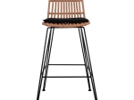 ΣΚΑΜΠΟ ΜΕΤΑΛΛΙΚΟ ΜΕ ΜΑΞΙΛΑΡΙ ALLEGRA HM5452 ΜΕ WICKER ΣΕ ΜΠΕΖ ΑΠΟΧΡΩΣΗ 56x60x109 εκ.