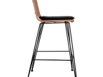 ΣΚΑΜΠΟ ΜΕΤΑΛΛΙΚΟ ΜΕ ΜΑΞΙΛΑΡΙ ALLEGRA HM5452 ΜΕ WICKER ΣΕ ΜΠΕΖ ΑΠΟΧΡΩΣΗ 56x60x109 εκ.