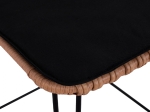 ΣΚΑΜΠΟ ΜΕΤΑΛΛΙΚΟ ΜΕ ΜΑΞΙΛΑΡΙ ALLEGRA HM5452 ΜΕ WICKER ΣΕ ΜΠΕΖ ΑΠΟΧΡΩΣΗ 56x60x109 εκ.