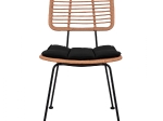 ΚΑΡΕΚΛΑ ΜΕΤΑΛΛΙΚΗ ΜΕ ΜΑΞΙΛΑΡΙ ALLEGRA HM5454 ΜΕ WICKER ΣΕ ΜΠΕΖ ΑΠΟΧΡΩΣΗ 46,5x55x86 εκ.