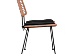 ΚΑΡΕΚΛΑ ΜΕΤΑΛΛΙΚΗ ΜΕ ΜΑΞΙΛΑΡΙ ALLEGRA HM5454 ΜΕ WICKER ΣΕ ΜΠΕΖ ΑΠΟΧΡΩΣΗ 46,5x55x86 εκ.