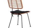 ΚΑΡΕΚΛΑ ΜΕΤΑΛΛΙΚΗ ΜΕ ΜΑΞΙΛΑΡΙ ALLEGRA HM5454 ΜΕ WICKER ΣΕ ΜΠΕΖ ΑΠΟΧΡΩΣΗ 46,5x55x86 εκ.