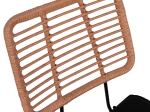 ΚΑΡΕΚΛΑ ΜΕΤΑΛΛΙΚΗ ΜΕ ΜΑΞΙΛΑΡΙ ALLEGRA HM5454 ΜΕ WICKER ΣΕ ΜΠΕΖ ΑΠΟΧΡΩΣΗ 46,5x55x86 εκ.