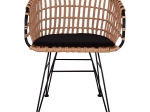 ΠΟΛΥΘΡΟΝΑ ΤΥΠΟΥ ΦΩΛΙΑ ΜΕΤΑΛΛΙΚΗ ALLEGRA HM5456 ΜΕ WICKER ΣΕ ΜΠΕΖ ΧΡΩΜΑ 57x60x78,5 εκ.