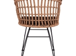 ΠΟΛΥΘΡΟΝΑ ΤΥΠΟΥ ΦΩΛΙΑ ΜΕΤΑΛΛΙΚΗ ALLEGRA HM5456 ΜΕ WICKER ΣΕ ΜΠΕΖ ΧΡΩΜΑ 57x60x78,5 εκ.