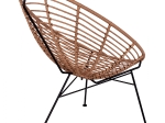 ΠΟΛΥΘΡΟΝΑ ΤΥΠΟΥ ΦΩΛΙΑ ΜΕΤΑΛΛΙΚΗ ALLEGRA HM5458 ΜΕ WICKER ΜΠΕΖ 73x83x86Υ εκ.