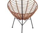 ΠΟΛΥΘΡΟΝΑ ΤΥΠΟΥ ΦΩΛΙΑ ΜΕΤΑΛΛΙΚΗ ALLEGRA HM5458 ΜΕ WICKER ΜΠΕΖ 73x83x86Υ εκ.
