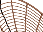 ΠΟΛΥΘΡΟΝΑ ΤΥΠΟΥ ΦΩΛΙΑ ΜΕΤΑΛΛΙΚΗ ALLEGRA HM5458 ΜΕ WICKER ΜΠΕΖ 73x83x86Υ εκ.
