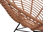 ΠΟΛΥΘΡΟΝΑ ΤΥΠΟΥ ΦΩΛΙΑ ΜΕΤΑΛΛΙΚΗ ALLEGRA HM5458 ΜΕ WICKER ΜΠΕΖ 73x83x86Υ εκ.