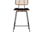 ΣΚΑΜΠΟ ΜΕΤΑΛΛΙΚΟ ΜΕ ΜΑΞΙΛΑΡΙ ALLEGRA HM5455 ΜΕ WICKER ΜΠΕΖ 46,5x55x117,5Υ εκ.