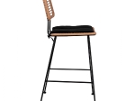ΣΚΑΜΠΟ ΜΕΤΑΛΛΙΚΟ ΜΕ ΜΑΞΙΛΑΡΙ ALLEGRA HM5455 ΜΕ WICKER ΜΠΕΖ 46,5x55x117,5Υ εκ.