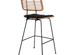 ΣΚΑΜΠΟ ΜΕΤΑΛΛΙΚΟ ΜΕ ΜΑΞΙΛΑΡΙ ALLEGRA HM5455 ΜΕ WICKER ΜΠΕΖ 46,5x55x117,5Υ εκ.