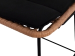 ΣΚΑΜΠΟ ΜΕΤΑΛΛΙΚΟ ΜΕ ΜΑΞΙΛΑΡΙ ALLEGRA HM5455 ΜΕ WICKER ΜΠΕΖ 46,5x55x117,5Υ εκ.