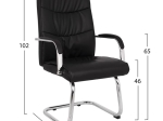 ΠΟΛΥΘΡΟΝΑ JACOB HM1045.11 ΜΑΥΡΟ PU ΜΕ ΒΑΣΗ ΧΡΩΜΙΟΥ 57x66,5x102 cm