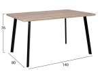 ΣΕΤ ΤΡΑΠΕΖΑΡΙΑΣ 5ΤΜΧ HM10346 ΤΡΑΠΕΖΙ 140x80x76 cm & 4 ΚΑΡΕΚΛΕΣ TWIST