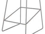ΣΚΑΜΠΟ ΜΕΤΑΛΛΙΚΟ NAILA HM8450.10 ΜΕ ΚΑΘΙΣΜΑ PP ΓΚΡΙ 47x47x83 εκ.