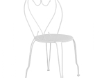 ΚΑΡΕΚΛΑ ΜΕΤΑΛΛΙΚΗ AMORE ΛΕΥΚΗ 42x48x90 εκ. HM5007.12