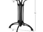 ΒΑΣΗ ΑΠΟ ΜΑΝΤΕΜΙ HM444 4ΝΥΧΗ ΣΕ ΜΑΥΡΟ ΧΡΩΜΑ 57X57X72