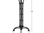 ΒΑΣΗ BAR ΑΠΟ ΜΑΝΤΕΜΙ HM446 3ΝΥΧΗ ΣΕ ΜΑΥΡΟ ΧΡΩΜΑ 50X50X105