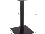 ΒΑΣΗ ΜΕΤΑΛΛΙΚΗ ΜΑΥΡΗ ΜΑΤ 40X40X72Υεκ. HM414.11