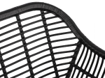 ΠΟΛΥΘΡΟΝΑ ΜΕ ΜΑΞΙΛΑΡΙ ΜΕΤΑΛΛΙΚΗ ALLEGRA HM5450.02 ΜΕ WICKER ΜΑΥΡΟ ΧΡΩΜΑ 58x59x82 εκ.