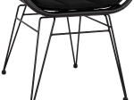 ΠΟΛΥΘΡΟΝΑ ΜΕ ΜΑΞΙΛΑΡΙ ΜΕΤΑΛΛΙΚΗ ALLEGRA HM5450.02 ΜΕ WICKER ΜΑΥΡΟ ΧΡΩΜΑ 58x59x82 εκ.
