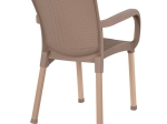 ΠΟΛΥΘΡΟΝΑ ΠΟΛΥΠΡΟΠΥΛΕΝΙΟΥ RATTAN ΠΟΔΙ ALU HM5591.02 ΚΑΠΟΥΤΣΙΝΟ 60x60x82 cm
