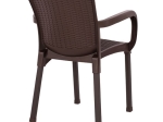 ΠΟΛΥΘΡΟΝΑ ΠΟΛΥΠΡΟΠΥΛΕΝΙΟΥ RATTAN ΠΟΔΙ ALU HM5591.03 ΧΡΩΜΑ ΚΑΦΕ 60x60x82 cm