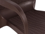 ΠΟΛΥΘΡΟΝΑ ΠΟΛΥΠΡΟΠΥΛΕΝΙΟΥ RATTAN ΠΟΔΙ ALU HM5591.03 ΧΡΩΜΑ ΚΑΦΕ 60x60x82 cm